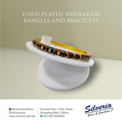 Gold Plated Meenakari bangle and bracelet