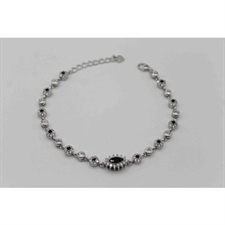 Beautiful bracelet with Marquise shaped black and white zircon