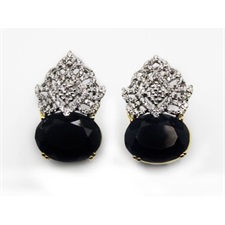 Brilliant Cut Shaped 925 Sterling Silver With Black Onyx