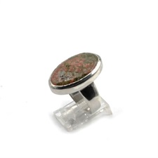 Moss Agate Silver Ring
