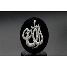Beautiful Silver Allah Pendant With Cubic Zircon