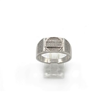 Silver Ring With White Zircon