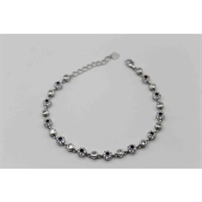Beautiful bracelet with blue and white zircon