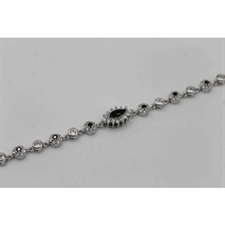 Beautiful bracelet with Marquise shaped black and white zircon