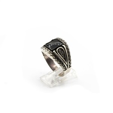 Black Onyx Turkish Ring