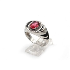 Red Onyx Silver Ring