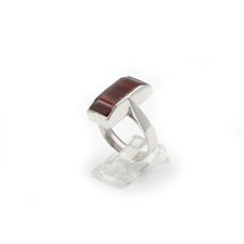 Brown Onyx Silver Ring For Gents