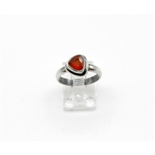 Red Onyx Silver Ring