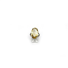 Big sized genuine Citrine stone ring in 925 Sterling Silver