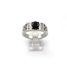 Black Onyx Silver Ring