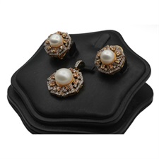 Genuine Fresh Water Cultured Pearl Silver Pendant Set