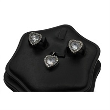 Heart Shaped Beautiful Silver Pendant Set