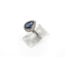 Blue Sapphire Diamond Ring