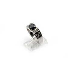 Black Onyx Silver Ring