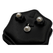Genuine Fresh Water Cultured Pearl Silver Pendant Set