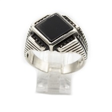 Turkish Ring Black Onyx 925 Sterling Silver