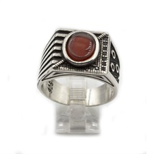Turkish Ring Brown Onyx 925 Sterling Silver