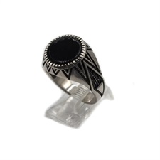 Turkish Ring Black Onyx 925 Sterling Silver