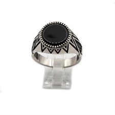 Turkish Ring Black Onyx 925 Sterling Silver