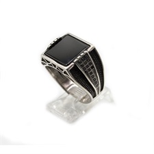 Turkish Ring Black Onyx 925 Sterling Silver
