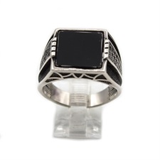 Turkish Ring Black Onyx 925 Sterling Silver