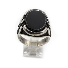 Turkish Ring Black Onyx 925 Sterling Silver