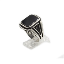 Turkish Ring Black Onyx 925 Sterling Silver