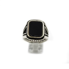 Turkish Ring Black Onyx 925 Sterling Silver
