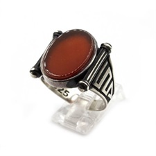Turkish Ring Brown Onyx 925 Sterling Silver