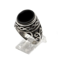 Turkish Ring Black Onyx 925 Sterling Silver