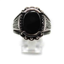 Turkish Ring Black Onyx 925 Sterling Silver