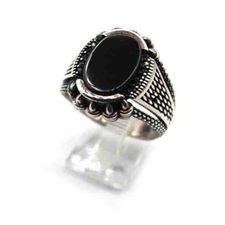 Turkish Ring Black Onyx 925 Sterling Silver