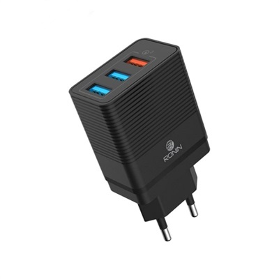 RONIN R-915 Triple Port QC 3.0 Rapid Charger 5.4A