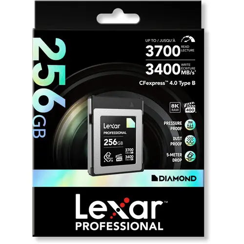 Lexar 256GB Professional DIAMOND CFexpress 4.0 Type B Memory Card