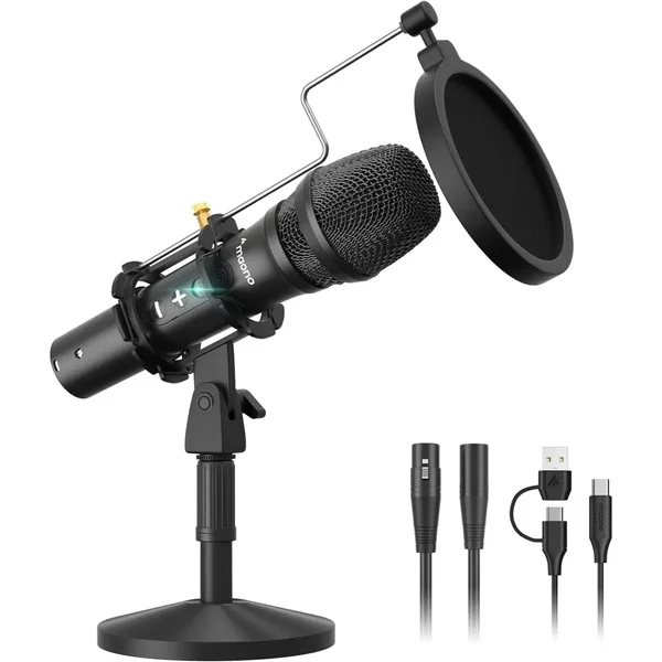 Maono HD300T USB/XLR Podcast Dynamic Microphone,