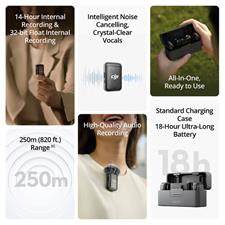 DJI Mic 2 2-Person Compact Digital Wireless Microphone 