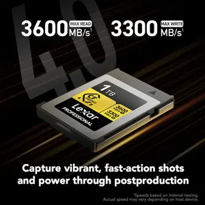 Lexar 1TB Professional GOLD CFexpress 4.0 Type B Memory Card