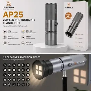 Apkina 25W LED Torch Light Bi-Color Portable Video Light