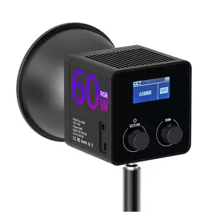 Mamen SL-C60R LED Video BI Color +RGB Light With Built In Battery