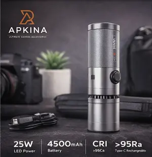 Apkina 25W LED Torch Light Bi-Color Portable Video Light