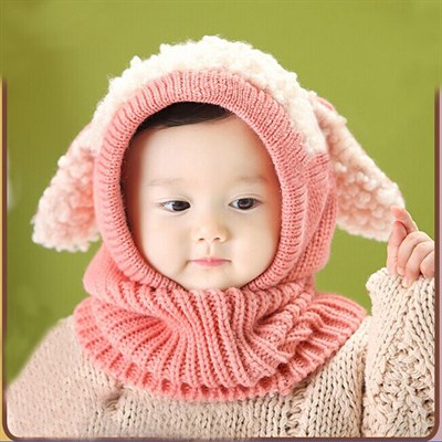 Pink Hat & Scarf Joint With Earflap