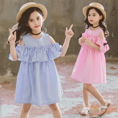Vertical striped dress