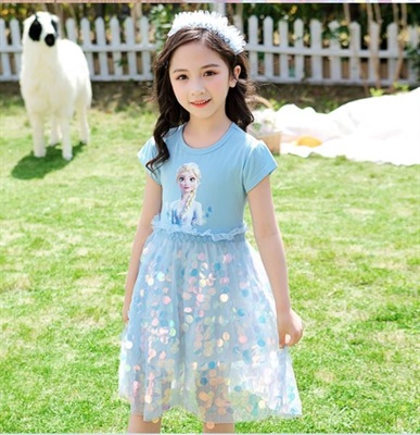 Blue Sequins Dresses Elsa 