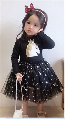 Unicorn Long Sleeve Lace Mesh 