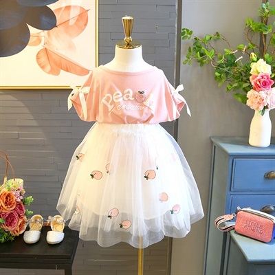 Peach Skirt Set