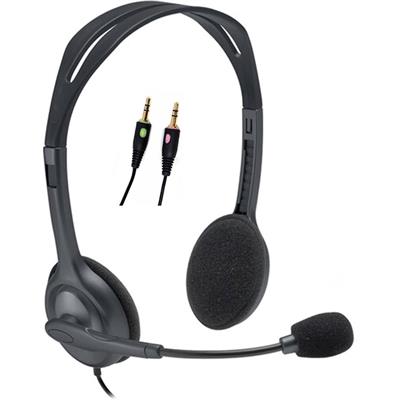 Logitech H110 Stereo Headset Black - 3.5mm Dual Plug