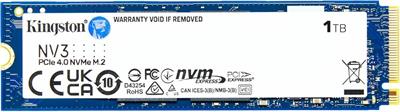Kingston NV3 1TB NVMe PCIe Gen 4.0 SSD, 6000MB/s PCIe4x4