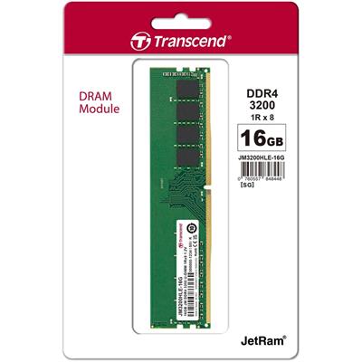 Transcend 16GB DDR4-3200MHz U-DIMM JetRam Desktop Memory