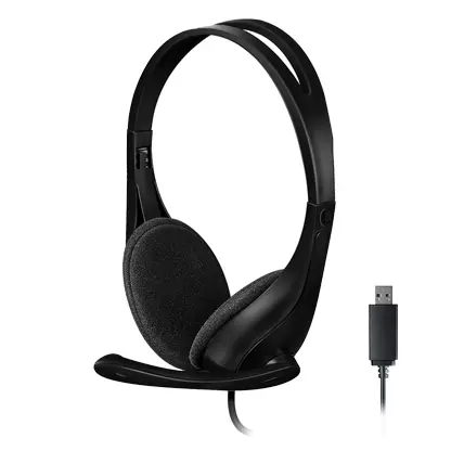A4Tech HU-9 USB Stereo Headset - Black