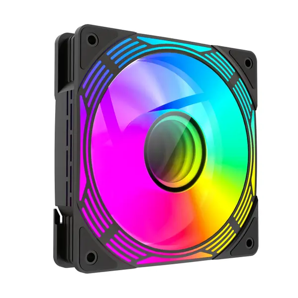 GameMax FN12A-C8I-R, Reverse 120mm ARGB Fan, Infinity Mirror Center